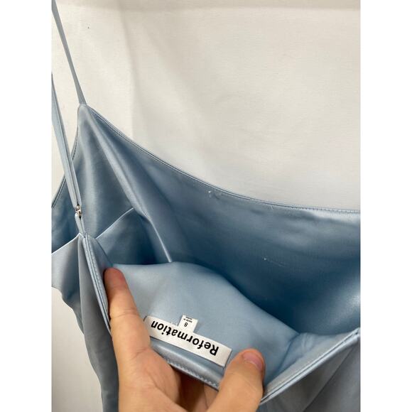 Reformation paisley satin dress mineral - Picture 6 of 8